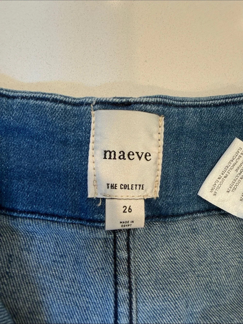 The Colette Denim Cropped Wide-Leg High-Rise Jeans by Maeve